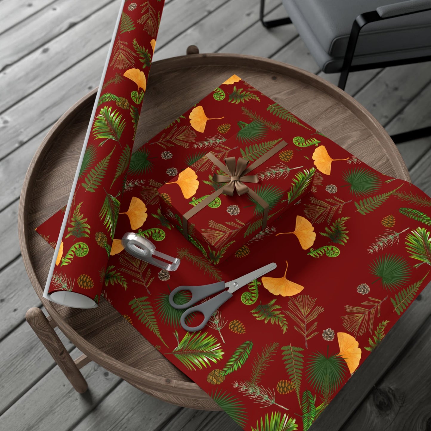 Paleobotany Wrapping Paper – Ginkgo, Ferns & Conifers | Perfect Gift Wrap for Paleo Lovers