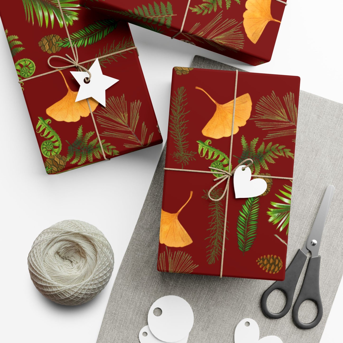 Paleobotany Wrapping Paper – Ginkgo, Ferns & Conifers | Perfect Gift Wrap for Paleo Lovers