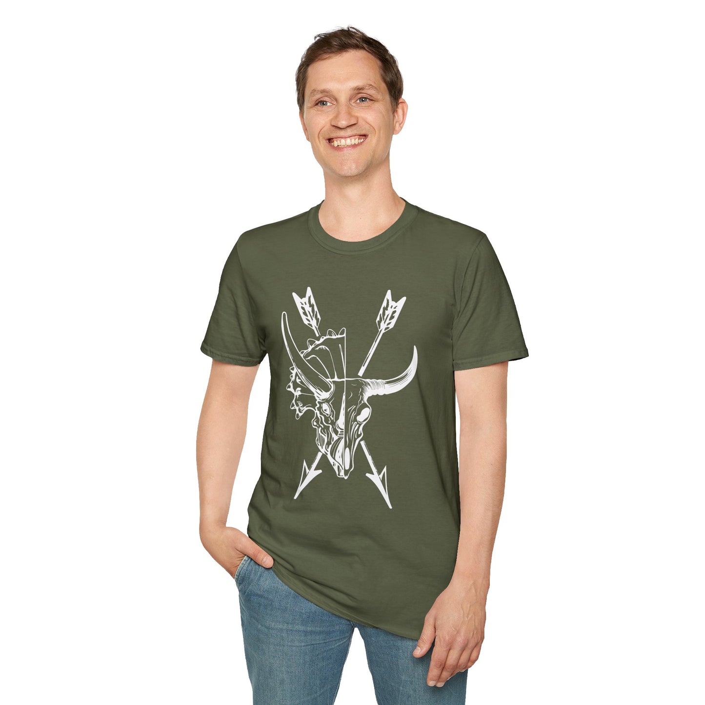 Triceratops & Bison Ancestors Tee, Unisex Softstyle T-Shirt