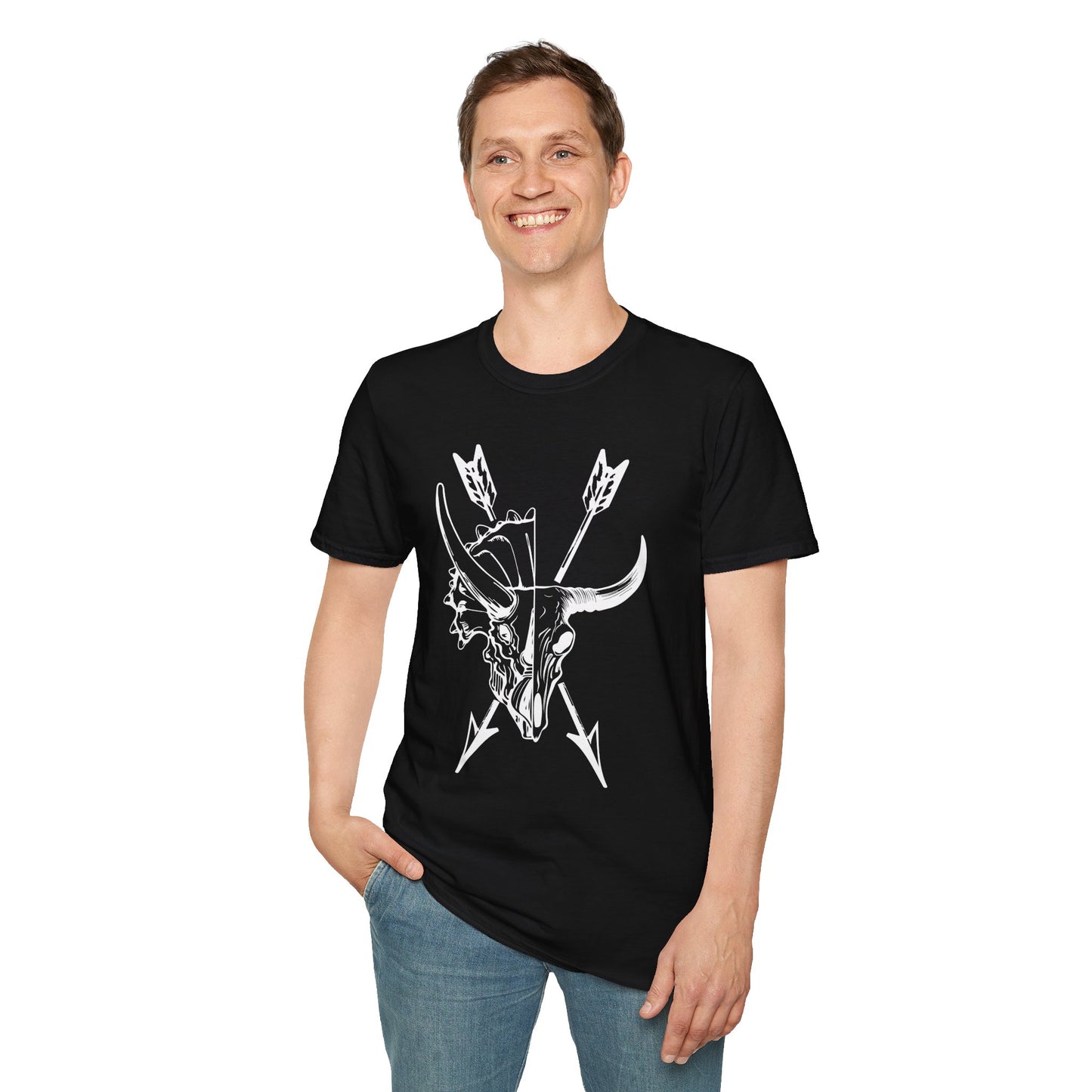 Triceratops & Bison Ancestors Tee, Unisex Softstyle T-Shirt