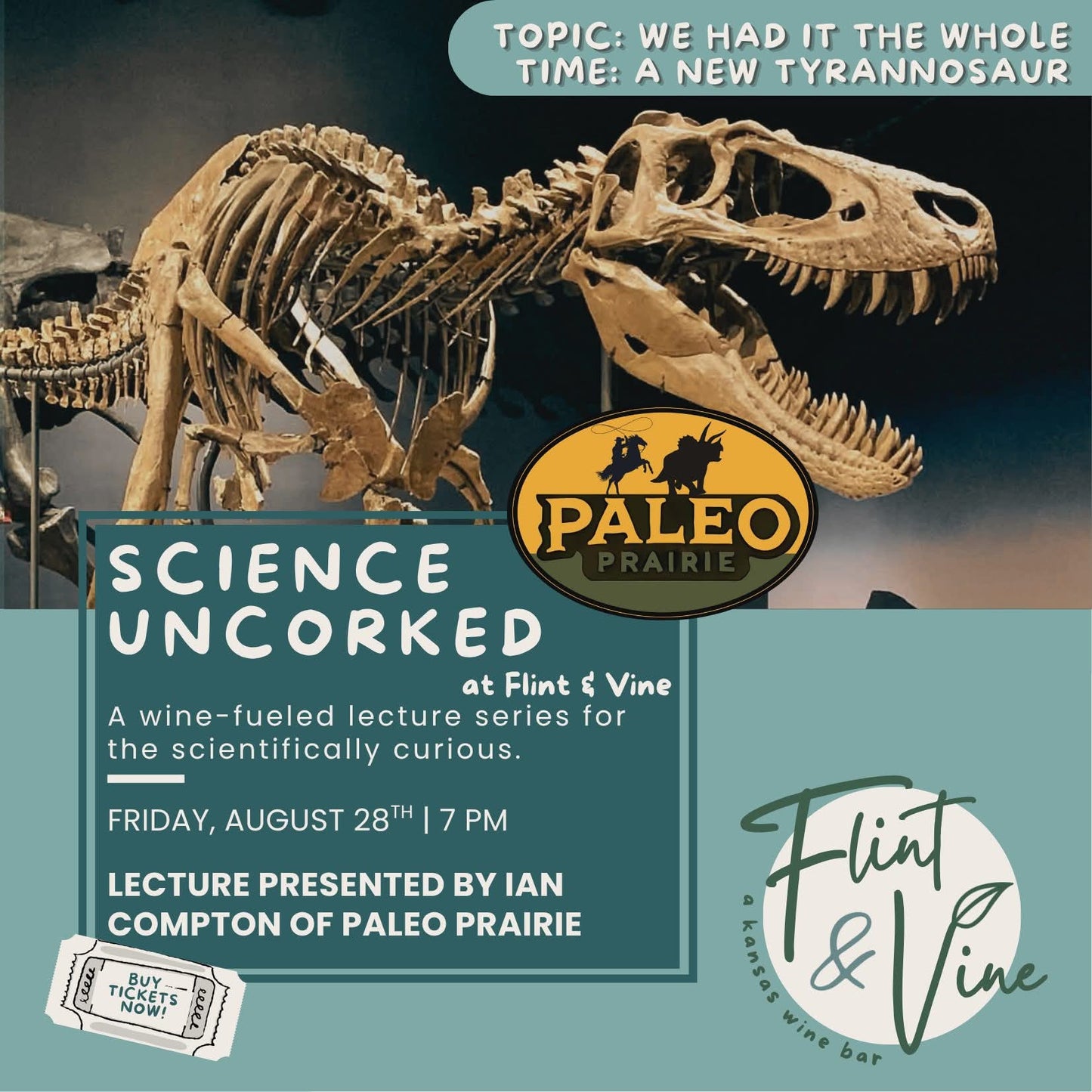Science Uncorked 3. "We Had It the Whole Time: A New Tyrannosaur"
August 28th